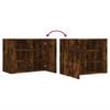 vidaXL Wall Cabinet Smoked Oak Engineered Wood 29.5x13.8x23.6 in
