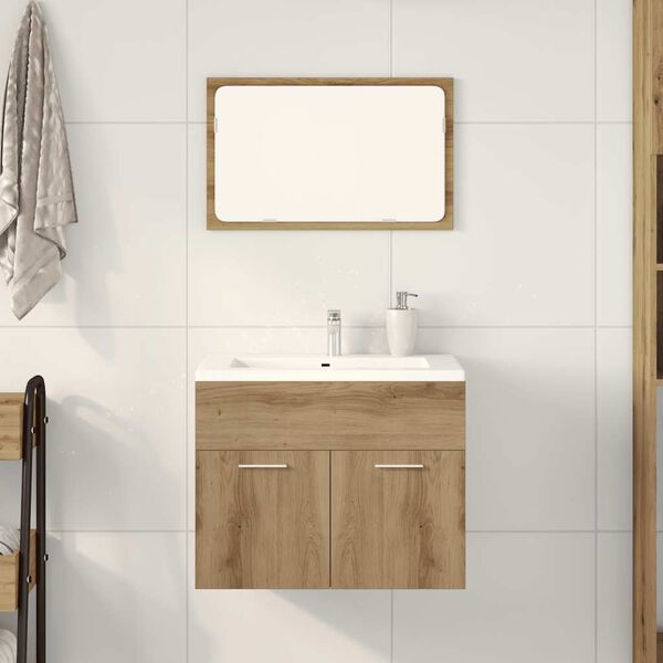 vidaXL 2 Piece Bathroom Furniture Set Artisan Oak Engineered Wood