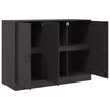 vidaXL Sideboard Black Cold-rolled steel 39 x 15.4 x 28.7 in