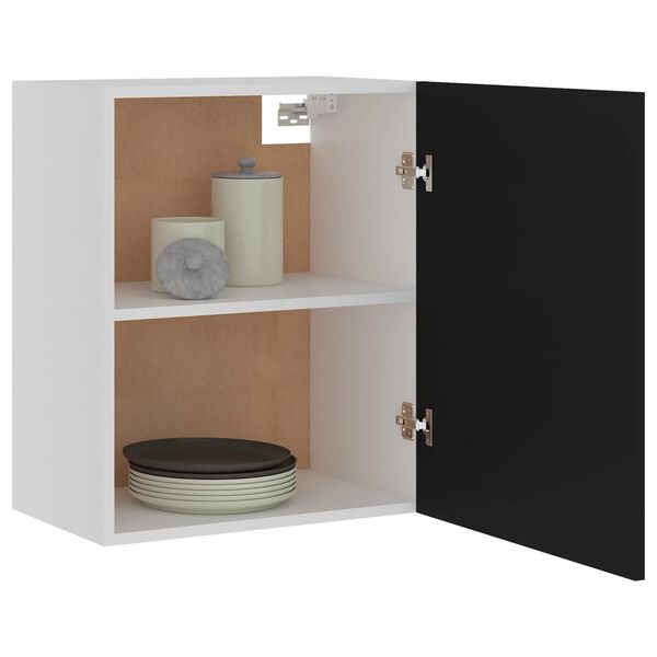 vidaXL Hanging Cabinet Set of 2 Black Engineered Wood Medium