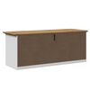 vidaXL Hallway Bench White and Brown Solid Pine Wood, Engineered Wood, Metal