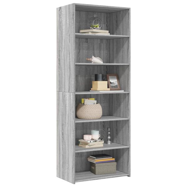 vidaXL Highboard Gray Sonoma Engineered Wood Tall Storage Highboard
