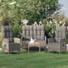 vidaXL Garden Dining Set Grey