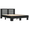 vidaXL Bed Frame Black Engineered wood Small Double Durable Bed Frame