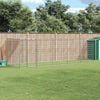 vidaXL Dog Kennel Silver Galvanized steel, PE 130.9 ft&sup2; Durable