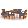 vidaXL Patio Dining Set Solid Wood Solid Acacia Wood Large Modular