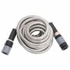 vidaXL Garden Hose Silver Stainless Steel 49.2 ft Lightweight