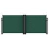 vidaXL Retractable Side Awning Dark Green Polyester with PU coating, Steel