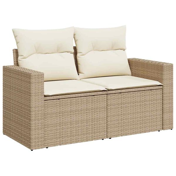 vidaXL Garden Sofa Set Beige, Cream white
