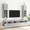 vidaXL TV Cabinet Set of 2 Concrete Gray Engineered Wood TV Cabinet