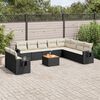 vidaXL Garden Sofa Set Black