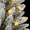 vidaXL Artificial Christmas Tree 300 LEDs and Flocked Snow 70.9"