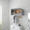 vidaXL Wardrobe Concrete grey Engineered wood Compact Wardrobe