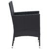 vidaXL Dining Set Black PE rattan, WPC, Aluminum, Steel, Polyester Medium