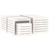 vidaXL Garden Box Set White Solid Pine Wood 4 Piece Set Garden Box Set