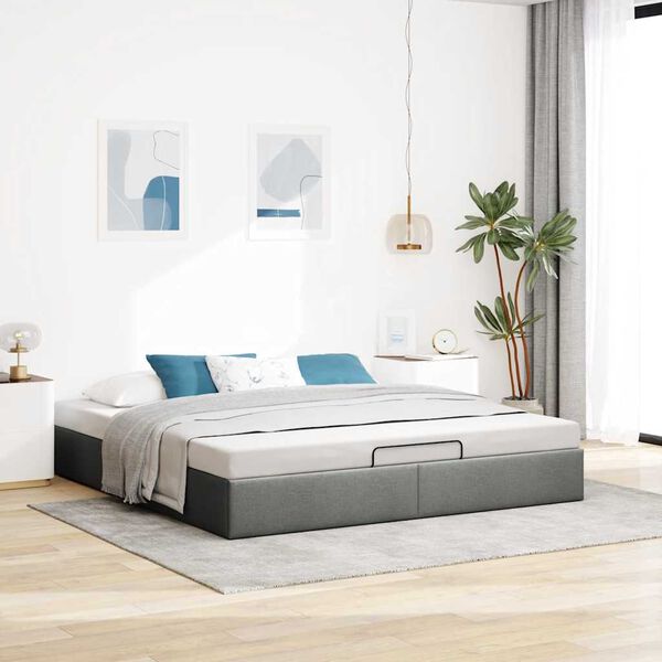 vidaXL Ottoman Bed Frame Dark Grey