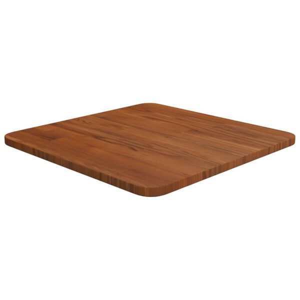 vidaXL Square Table Top Dark Brown 15.7"x15.7"x0.6" Treated Solid Wood Oak