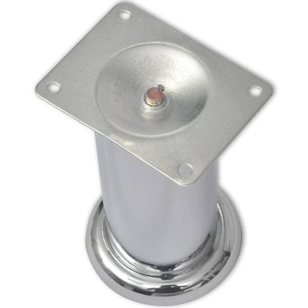 vidaXL Sofa Leg Set of 8 Chrome Iron Standard Durable Sofa Legs