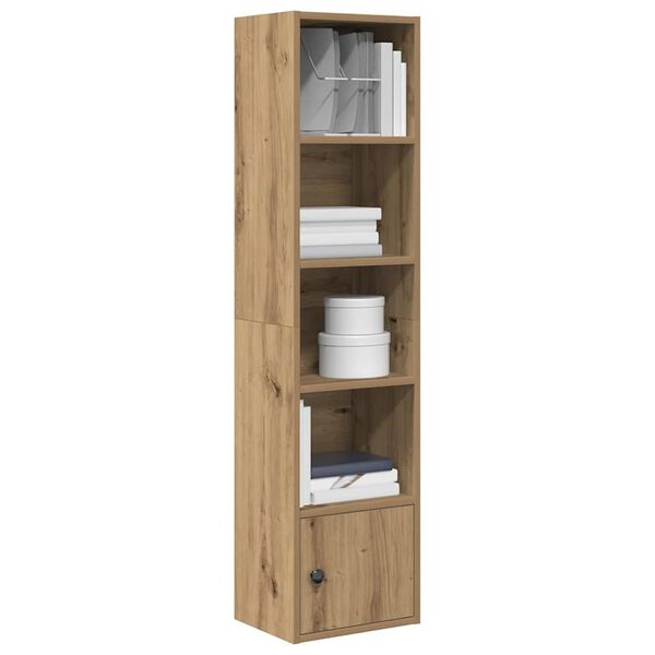 vidaXL Bookcase Artisan Oak Engineered Wood Medium Bookcase