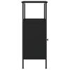 vidaXL Bedside Cabinet Black Engineered wood, iron 16.1x12.2x31.5 in