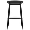 vidaXL Bar Chair Set of 4 Black PP, Coated Steel Standard Bar Height