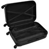 vidaXL Three Piece Hardcase Trolley Set Black 17.9"/21.7"/26"