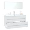 vidaXL Bathroom Furniture Set White Engineered wood and ceramic 39.4 in