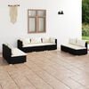 vidaXL Garden Lounge Set Black and Cream