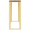 vidaXL Console Table Gold Stainless steel, reclaimed wood Narrow