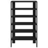 vidaXL Shoe Rack Black Engineered Wood Medium Shoe Rack Rectangular