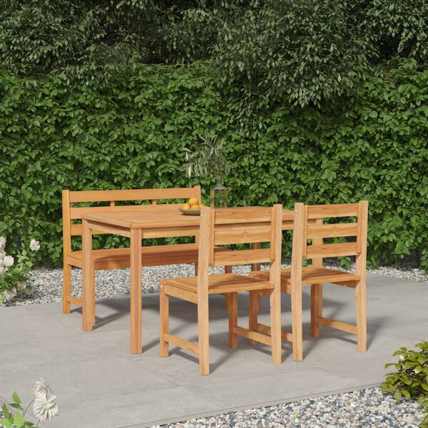 vidaXL Garden Dining Set Natural teak Solid teak wood Medium