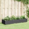 vidaXL Garden Planter Black Polypropylene Medium Modular