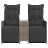 vidaXL Reclining Garden Sofa Grey