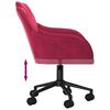 vidaXL Swivel Office Chair Wine Red Velvet