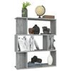 vidaXL Book Cabinet Grey sonoma Engineered wood 31.5x9.4x37.8 in