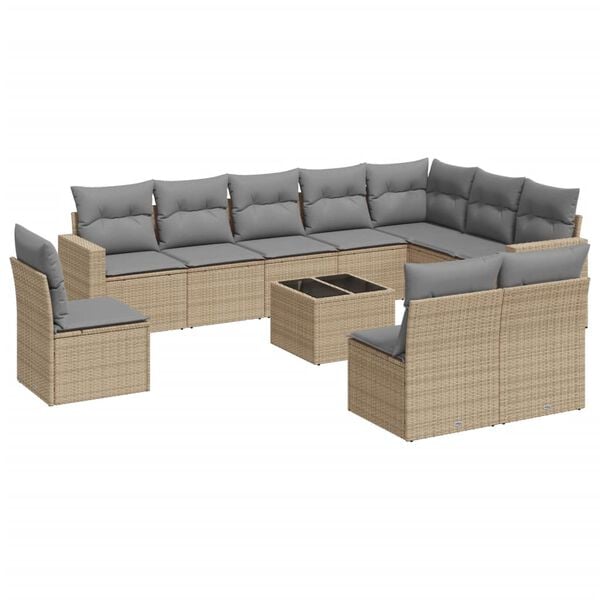 vidaXL Garden Sofa Set Beige