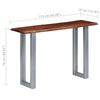 vidaXL Console Table Brown and silver