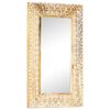 vidaXL Mirror Natural wood Solid mango wood 31.5 x 19.7 in