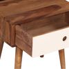 vidaXL Bedside Table Brown Solid Acacia wood 17.7x11.8x17.7 in Modern
