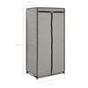 vidaXL Wardrobe Grey Iron frame with polyester cover Standard Wardrobe