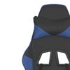 vidaXL Gaming Chair Black and Blue Faux Leather, Metal, Plywood