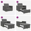 vidaXL Pull out Sofa Bed Single Dark grey 35.43 x 64.96 x 34.25 in