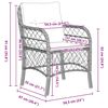 vidaXL Garden Dining Set with Cushion 9 pcs Grey Poly Rattan