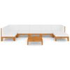 vidaXL Garden Lounge Set Cream white Solid acacia wood 8 Piece Set