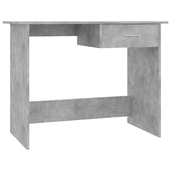 vidaXL Desk Concrete Grey Engineered Wood 39.4 x 19.7 in Desk