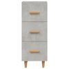 vidaXL Sideboard Concrete Grey Engineered wood, Solid eucalyptus wood