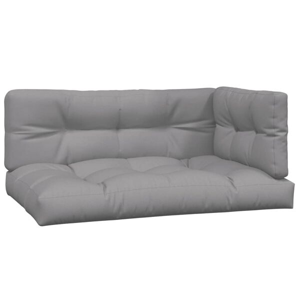 vidaXL Pallet Corner Sofa Acacia wood, Grey cushions