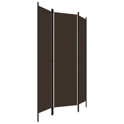 vidaXL 3-Panel Room Divider Brown 59.1"x70.9"