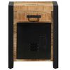 vidaXL Bedside Cabinet Rough Mango Wood Solid Mango Wood Medium