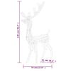 vidaXL Reindeer Christmas Decoration Warm White Acrylic Large